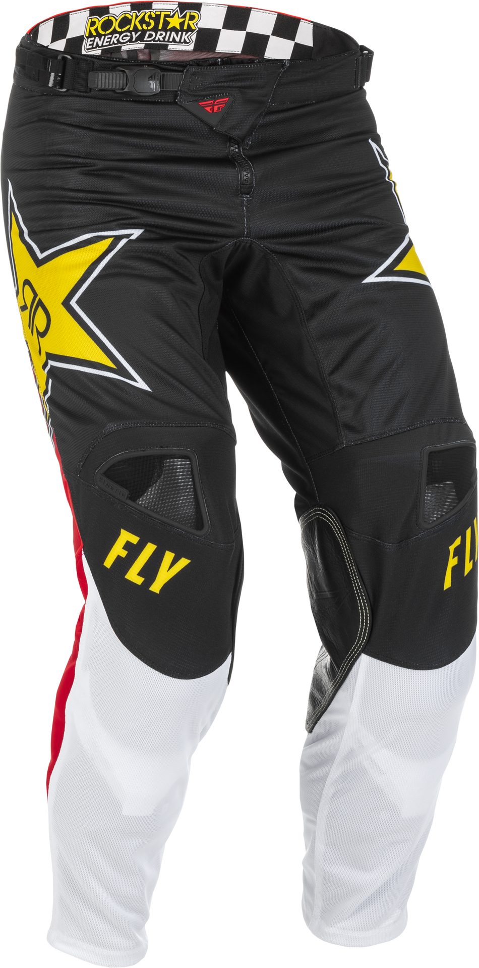 FLY RACING Kinetic Rockstar Mesh Pants Black/Red/White Sz 28 375-32828