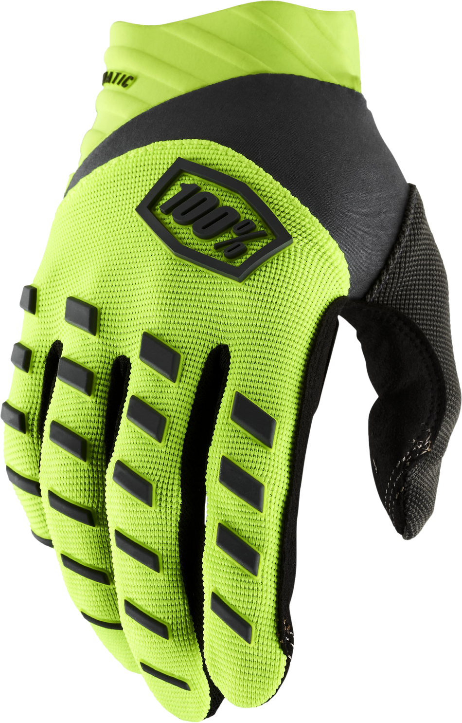 100% Airmatic Youth Gloves Fluo Yellow/Black Md 10001-00005