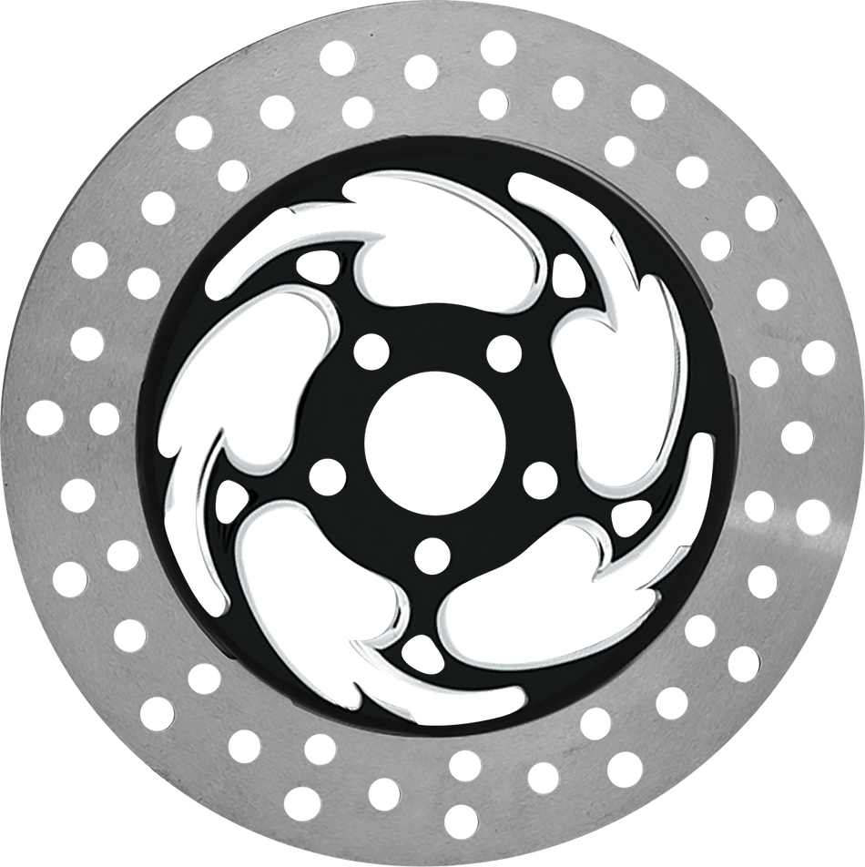 RC COMPONENTS Brake Rotor - Right Front - Savage Eclipse - Chrome and Black COG11785ERF2K