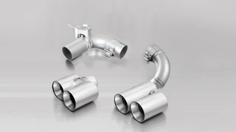 Remus Stainless Steel Tail Pipe Set - 4 Pipes Chromed 76mm Straight Cut