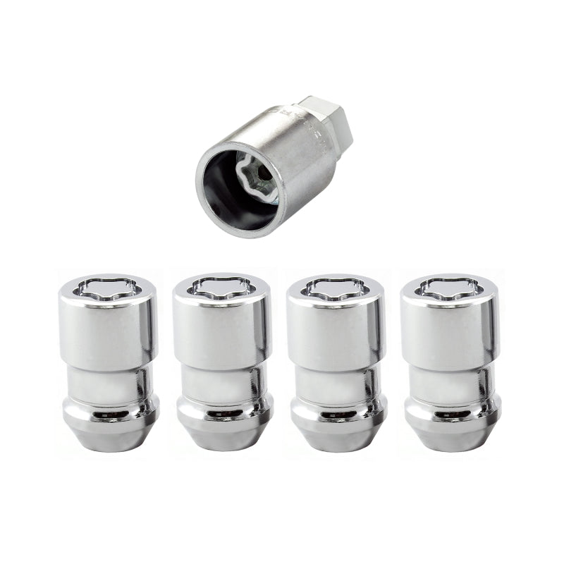 McGard Wheel Lock Nut Set - 4pk. (Cone Seat) M12X1.5 / 19mm & 21mm Dual Hex / 1.46in. L - Chrome 24137