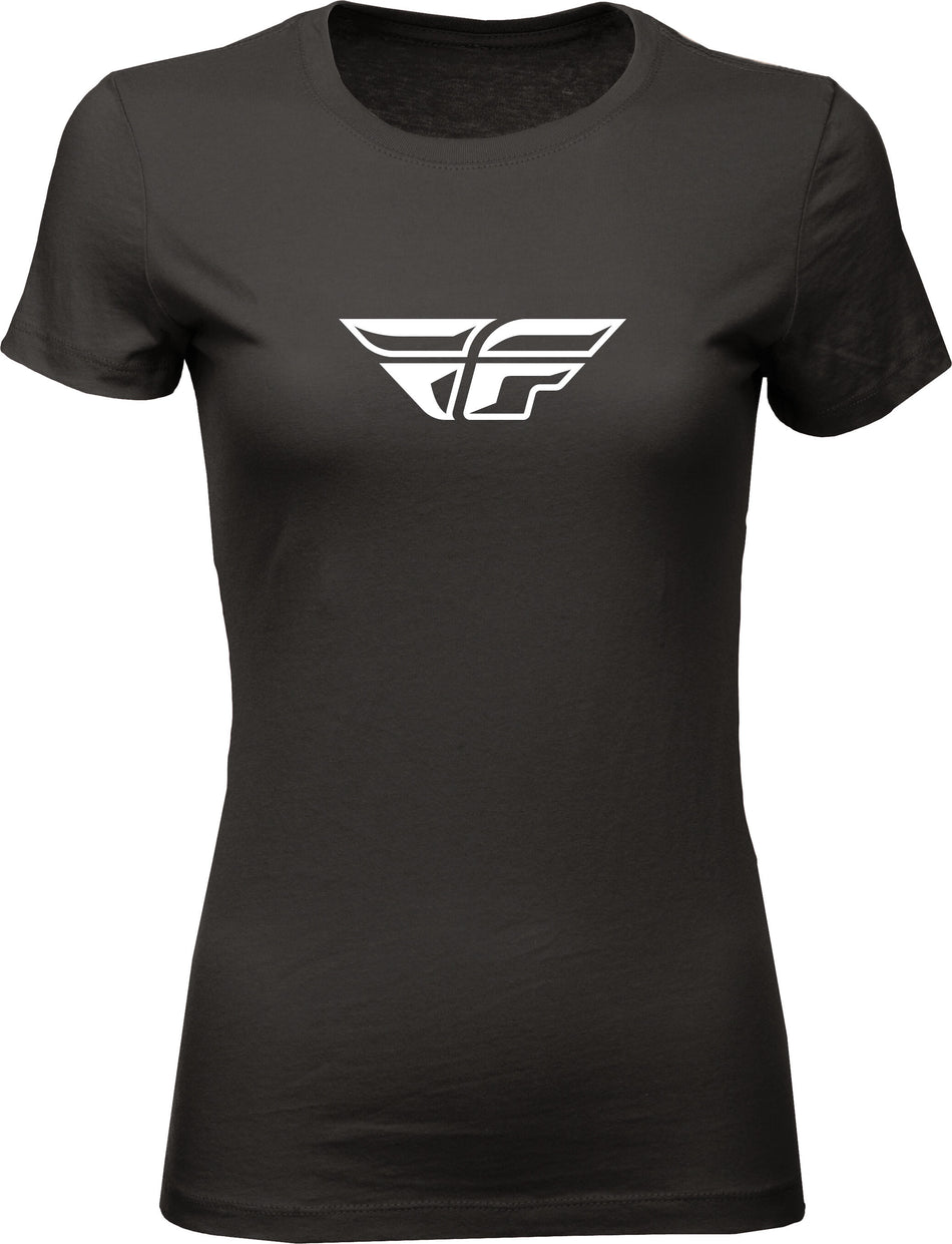 FLY RACING Women's Fly F-Wing Tee Black Sm 356-0480S
