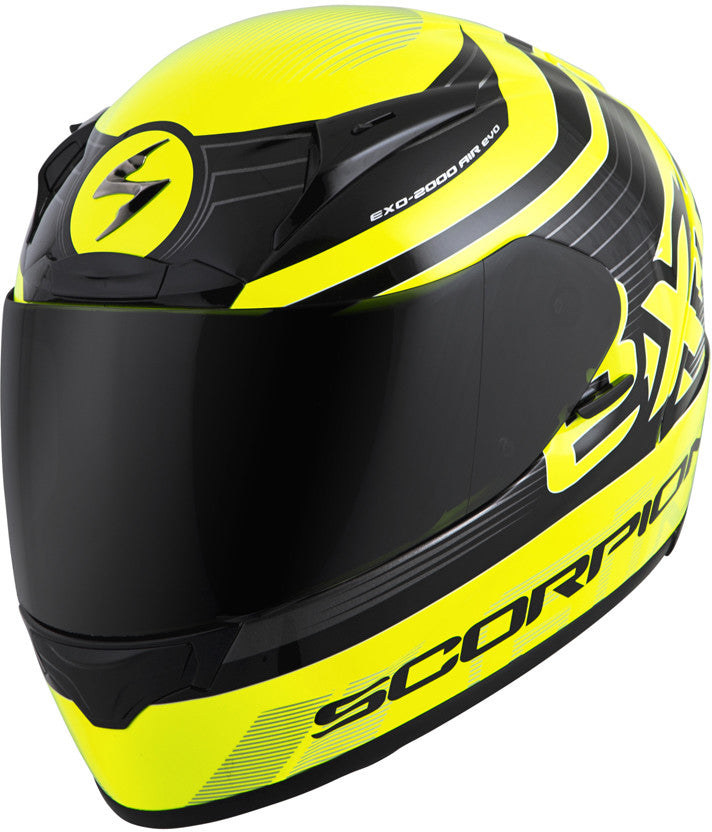 SCORPION EXO Exo-R2000 Full-Face Helmet Fortis Neon/Black Lg 200-7535