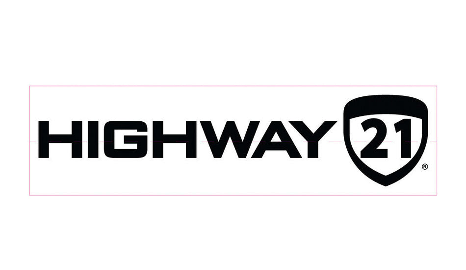 HIGHWAY 21 Full Logo Sticker 6" X 1.42" 50pks 489-9003
