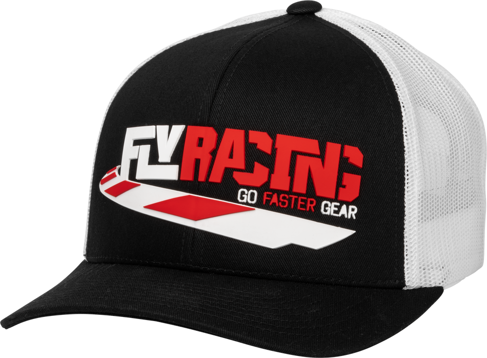 FLY RACING Lowside Hat Black/White 477-0041