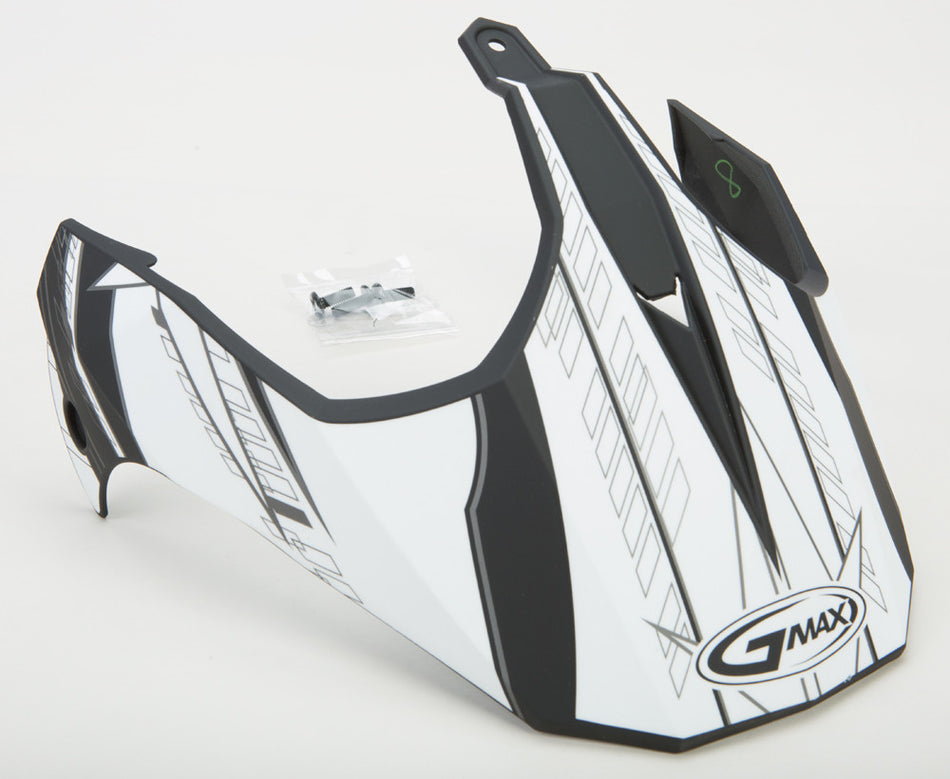 GMAX Gm-11s Nova Helmet Visor Matte Black/White/Dark Silver G011046