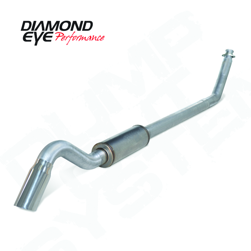 Diamond Eye 4in AL TURBO BACK SGL DUMP OUT 94-02 DODGE NO MFLR INCLUDING TIP K4212A-TDRP