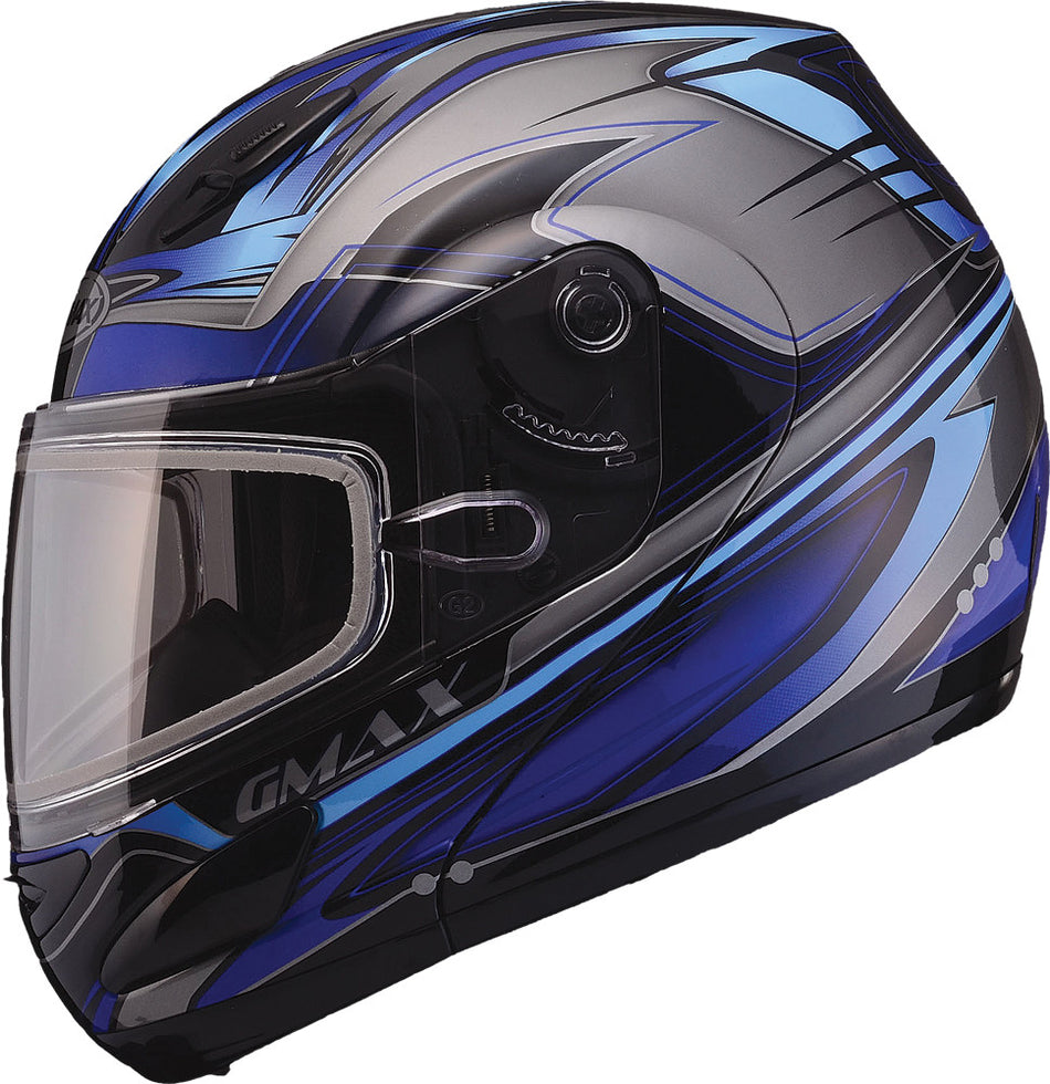 GMAX Gm-44s Modular Semcoe Snow Helmet Blue/Silver/Black Sm G6443214