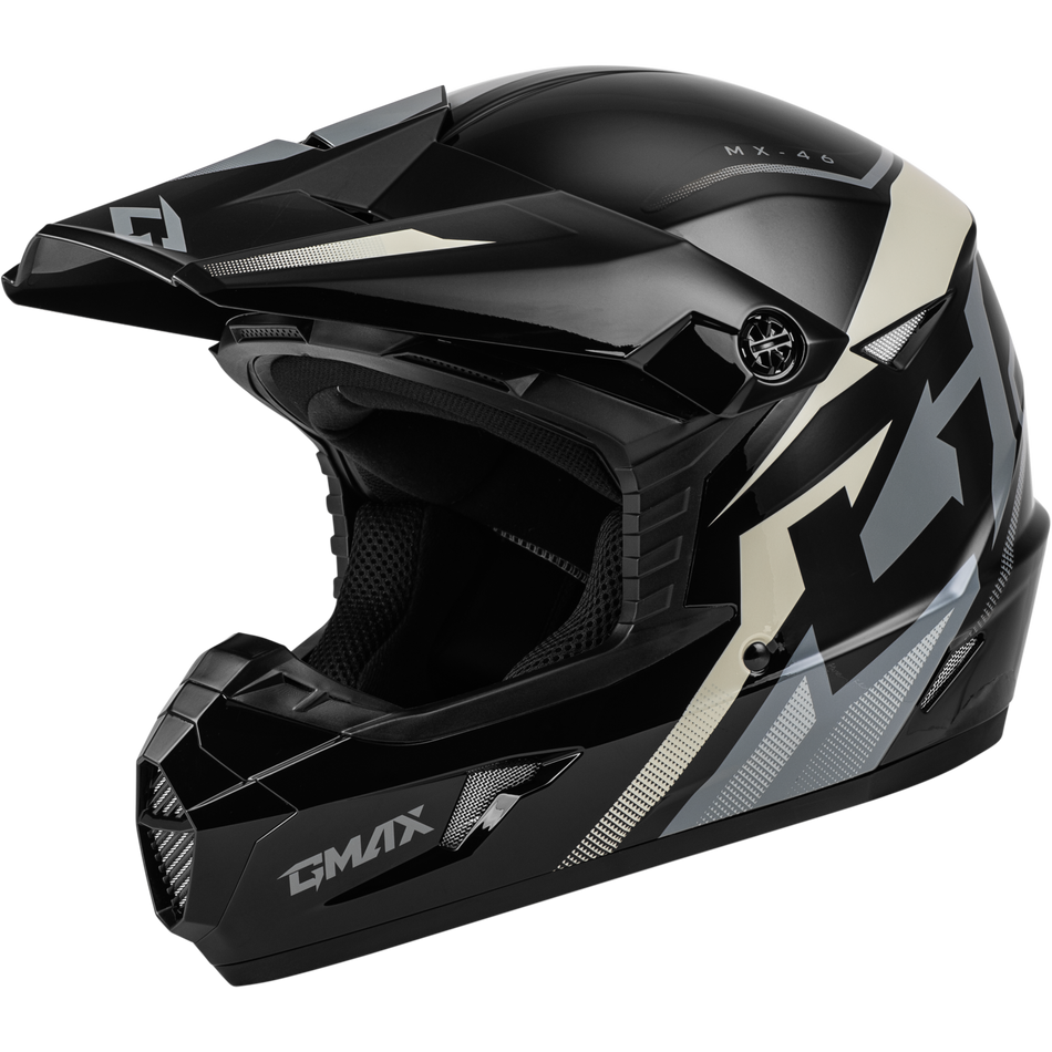GMAX Mx-46 Compound Helmet Black/Grey/White Ym D3464451
