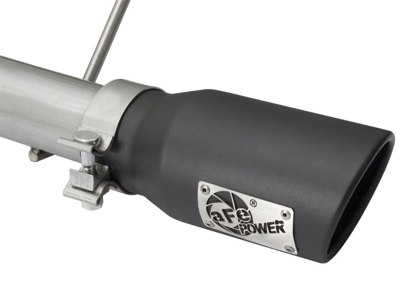 aFe Rebel Series CB 2.5in Dual Center Exit SS Exhaust w/ Black Tips 07-15 Jeep Wrangler 3.6L/3.8L V6 49-48056-B