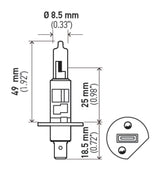 Hella Optilux H1 100W XB Extreme White Bulbs (Pair) LAH71070227