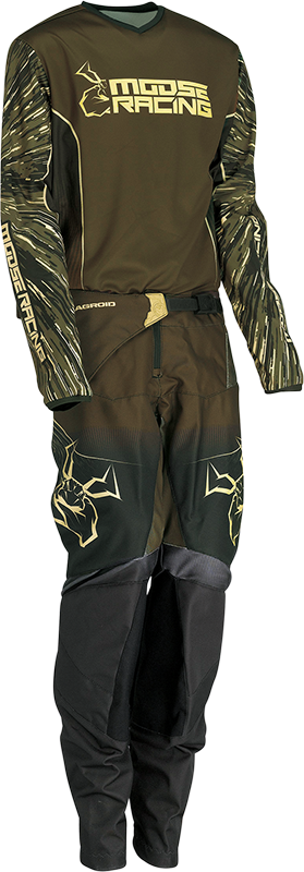 MOOSE RACING Youth Agroid Pants - Olive/Tan - 18 2903-2285