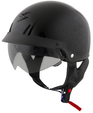 SCORPION EXO Exo-C110 Open-Face Helmet Gloss Black Md C11-0034