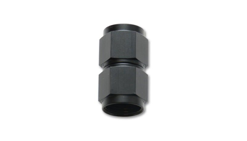 Vibrant Fitting Straight Coupler Union Adapter Female -10 AN to Female -12 AN Aluminum Black Anodize 10710