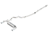 Borla 16-17 Ford Focus RS 2.3L MT Round Angle-Cut Tips Split Rear Exit ATAK Catback Exhaust 140730