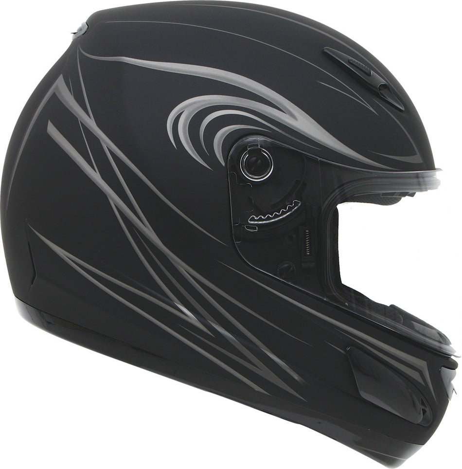 GMAX Gm-44 Full Face Derk Helmet Matte Black/Silver Xs G148393 F.TC-12