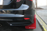 Rally Armor 12-19 Ford Focus ST / 16-19 RS Black UR Mud Flap w/ Nitrous Blue Logo MF27-UR-BLK/NB