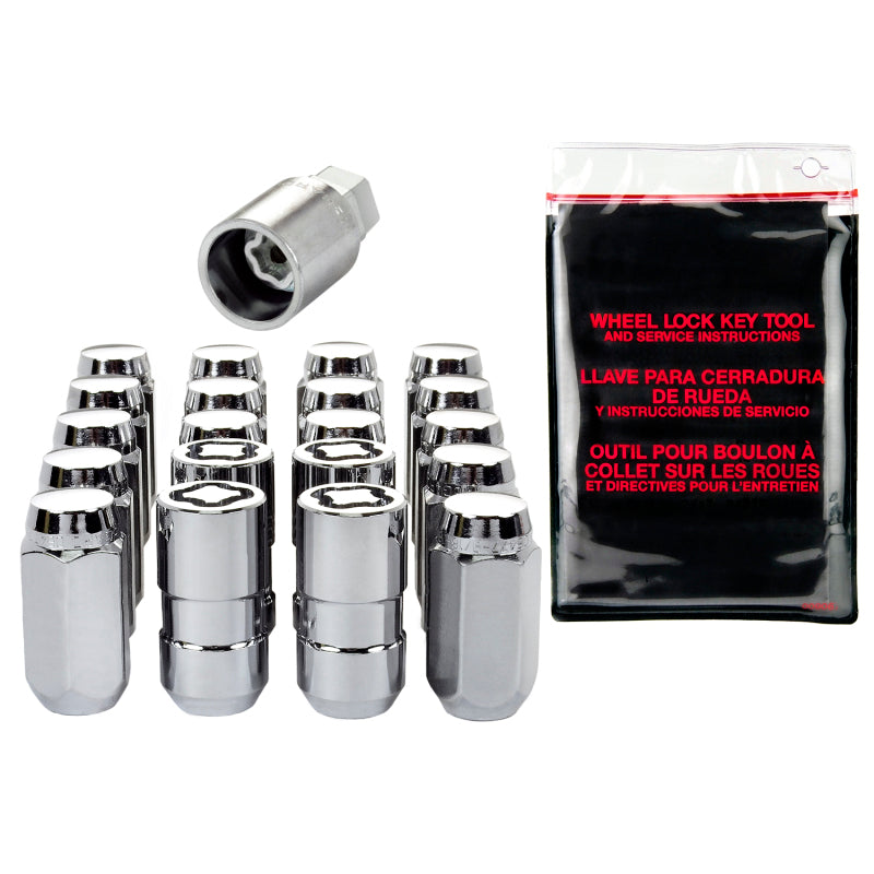 McGard 5 Lug Hex Install Kit w/Locks (Cone Seat Nut) M14X1.5 / 22mm Hex / 1.635in. Length - Chrome 84525