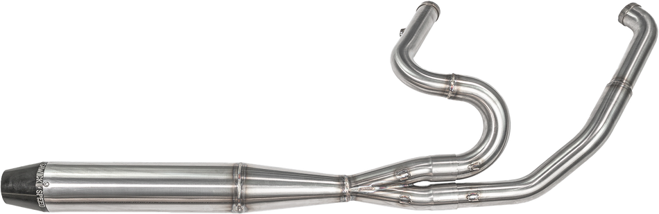 SAWICKI 2in1 Twin Cam Flt Mid Length Pipe Brushed Ss 930-01226