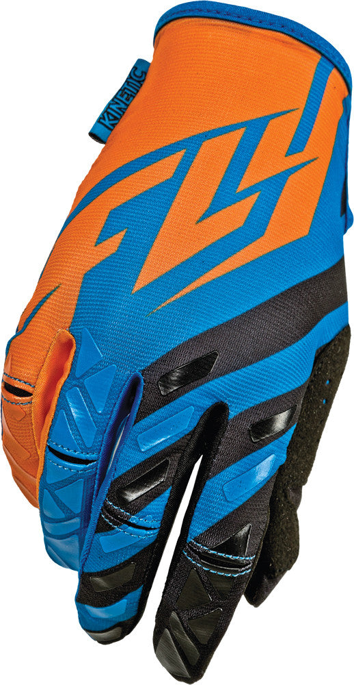 FLY RACING Kinetic Gloves Blue/Orange/Black Sz 3 368-41703