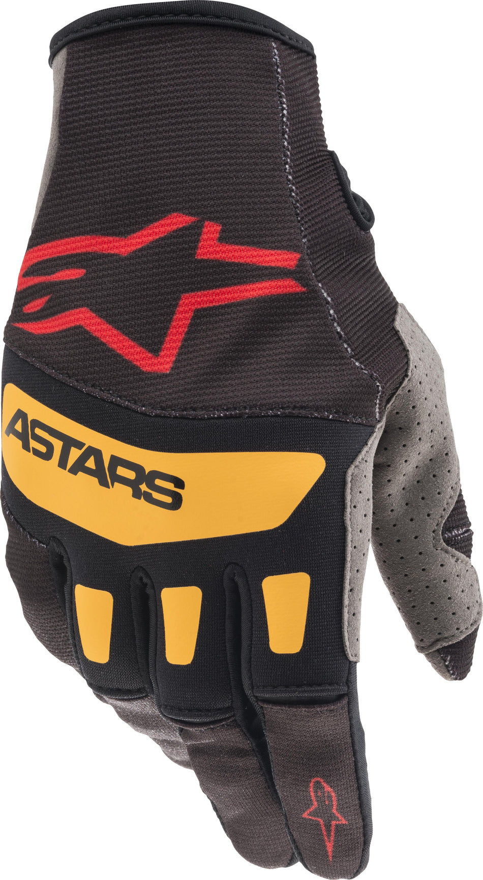 ALPINESTARS Techstar Gloves Black/Bright Red/Orange Lg 3561021-1344-L