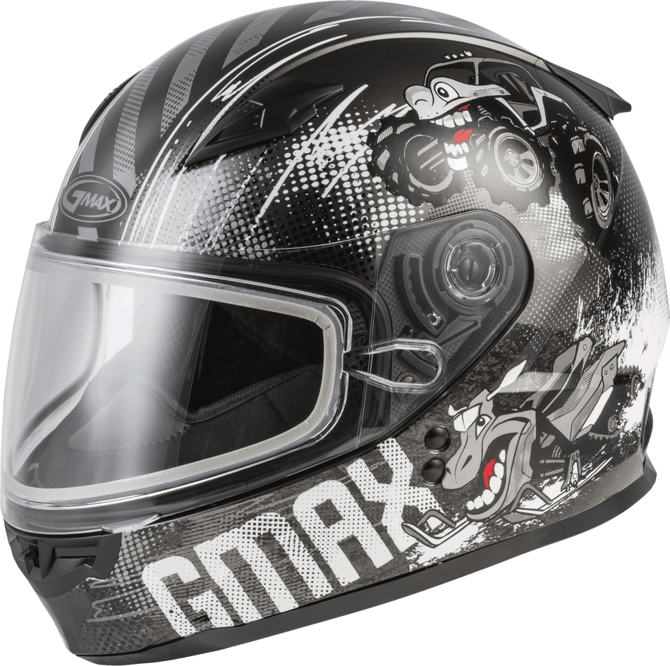 GMAX Youth Gm-49y Beasts Snow Helmet Dark Silver/Black Yl G24911542