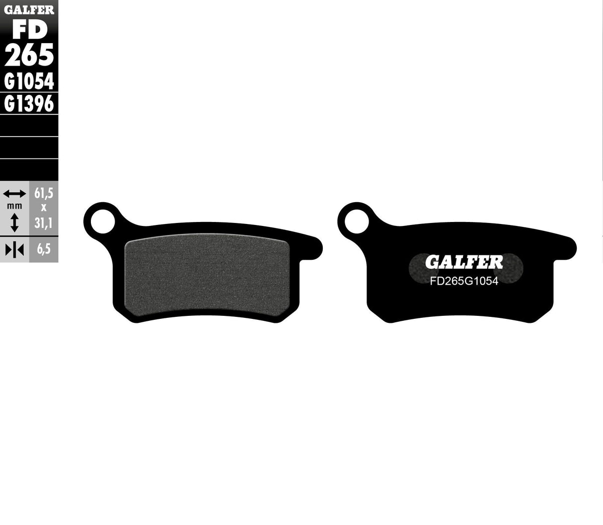 GALFER Brake Pads Semi Metallic Fd265g1054 FD265G1054