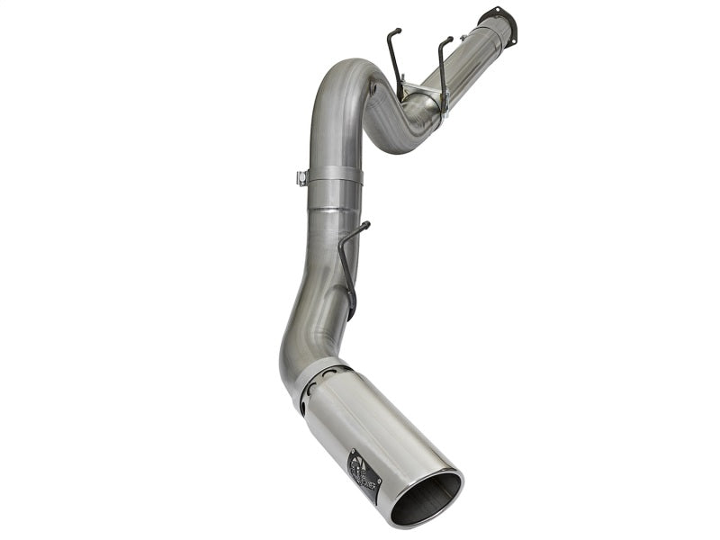 aFe LARGE BORE HD 5in 409-SS DPF-Back Exhaust w/Polished Tip 2017 Ford Diesel Trucks V8 6.7L (td) 49-43090-P