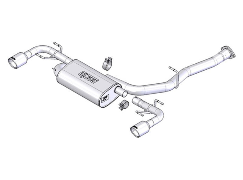 Borla 03-09 Mazda RX-8 1.3L Single Round Rolled Angle-Cut Cat-Back Exhaust 1014015