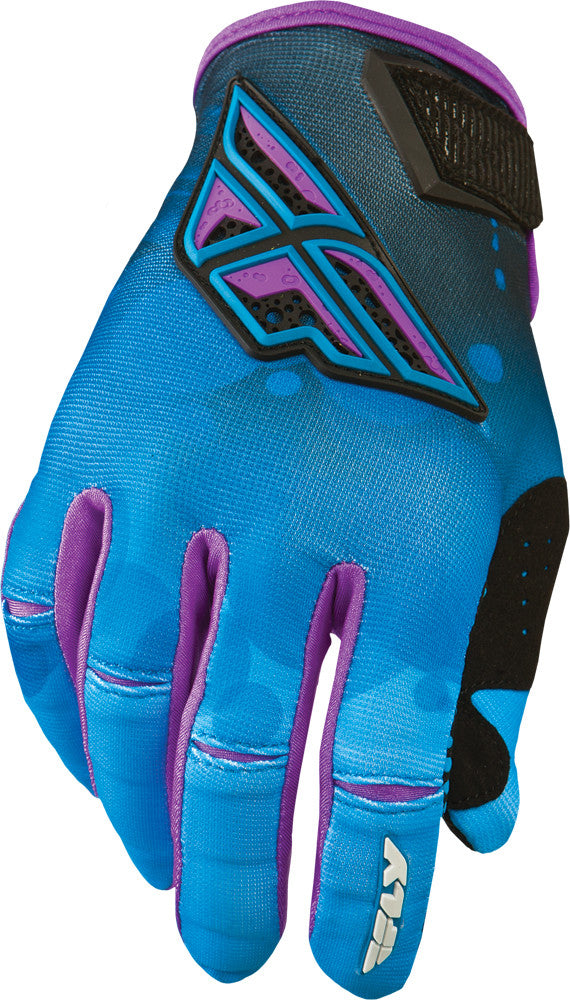 FLY RACING Kinetic Ladies Gloves Blue/Purple Ym 367-61103