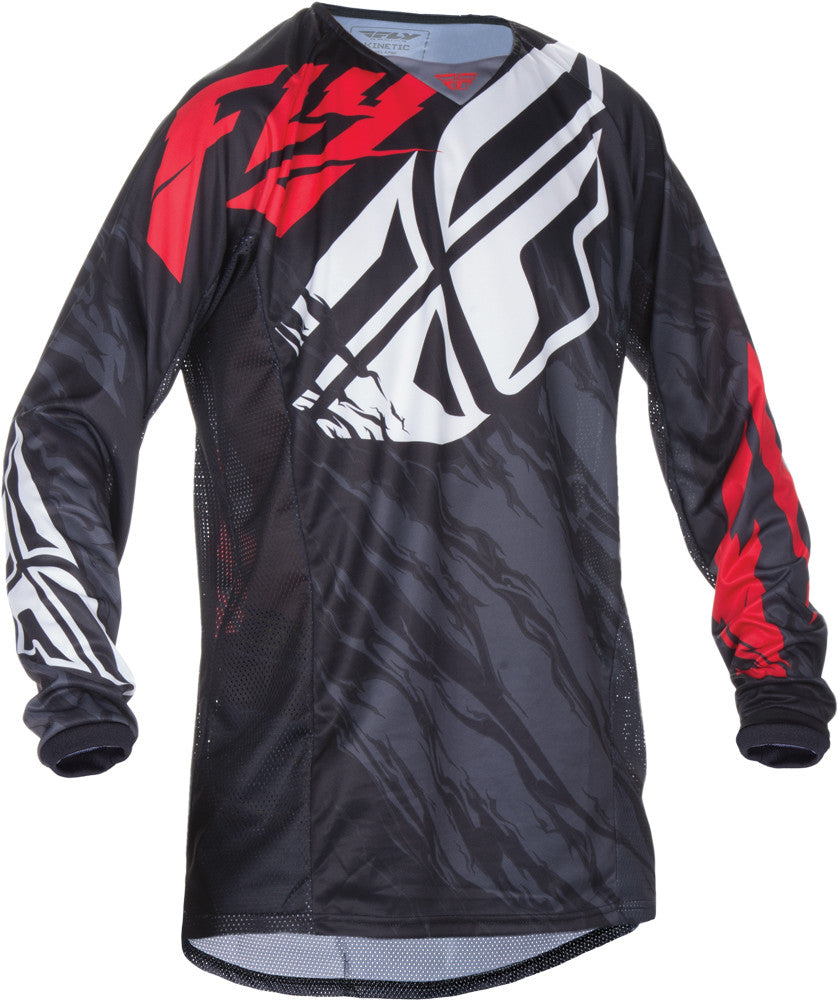 FLY RACING Kinetic Relapse Jersey Black/Red Ys 370-420YS