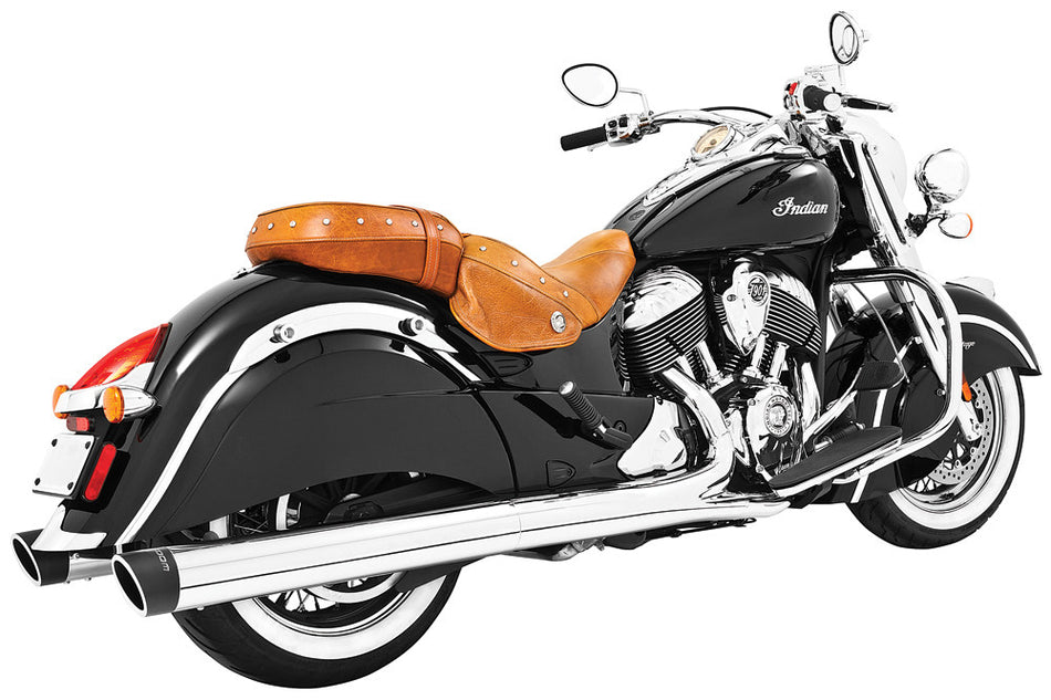 FREEDOM Liberty Slip-Ons 4" Chrome W/Black Tip `14-20 Indian IN00029