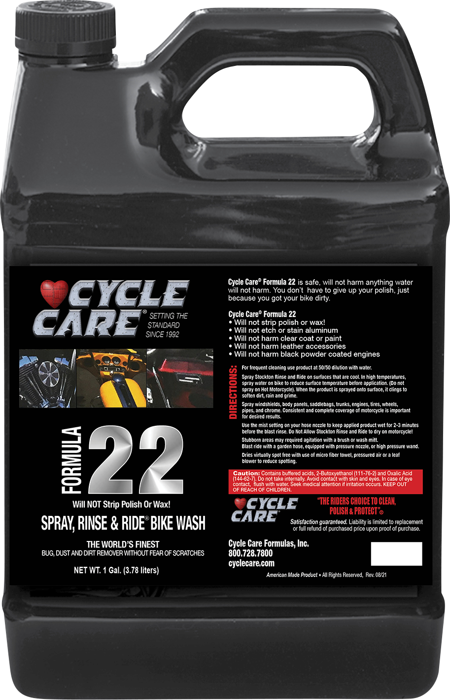 CYCLE CARE FORMULAS Formula 22 Spray & Ride - 1 U.S. gal. 22128