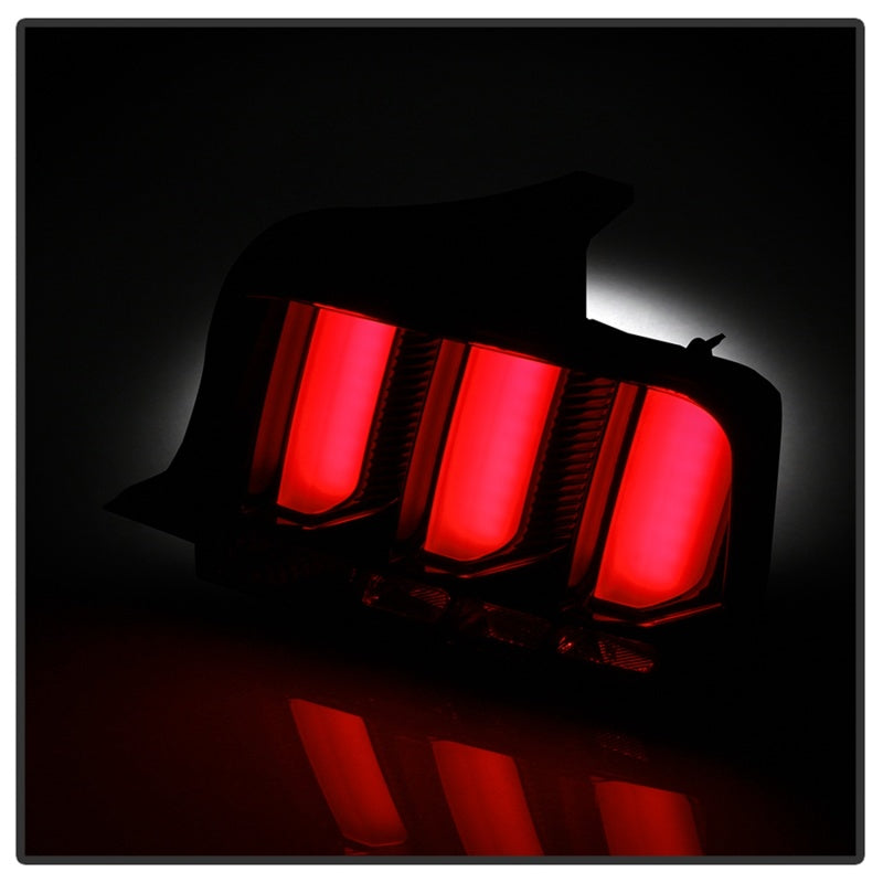 Spyder 05-09 Ford Mustang (Red Light Bar) LED Tail Lights - Black ALT-YD-FM05V3-RBLED-BK 5086716