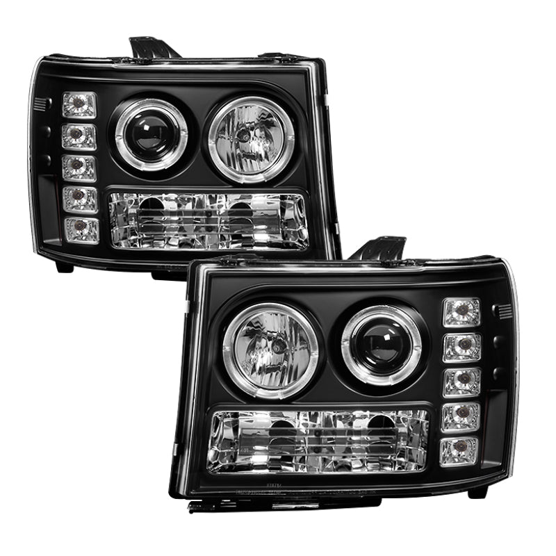 Spyder GMC Sierra 1500/GMC Sierra Denali 08-13 Projector LED Halo- LED Blk PRO-YD-GS07-HL-BK 5010605