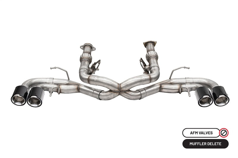 Corsa 20-23 Chevrolet Corvette C8 RWD 3in Track Cat-Back Delete Exhaust w/4.5in CF Polished Tips 21104CF