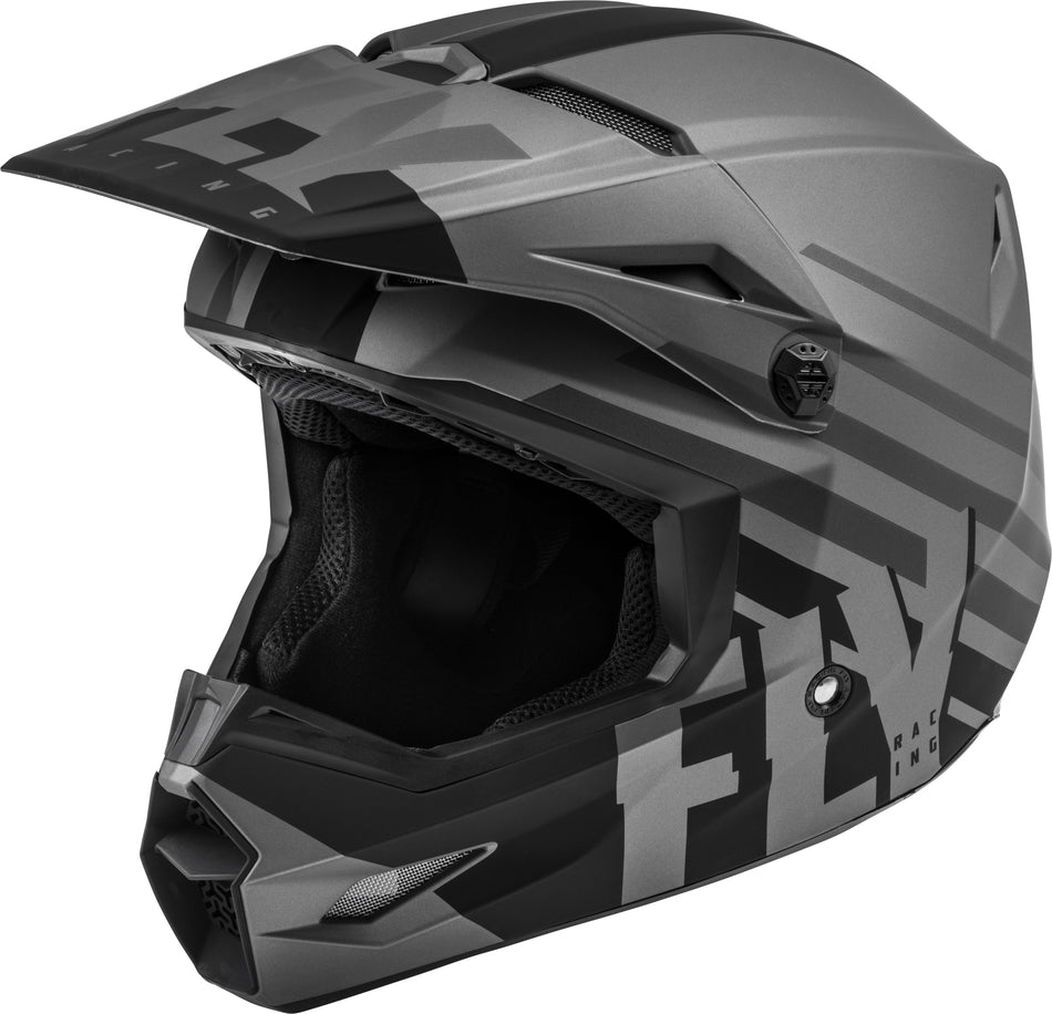 FLY RACING Youth Kinetic Thrive Helmet Matte Dark Grey/Black Ym 73-3500YM