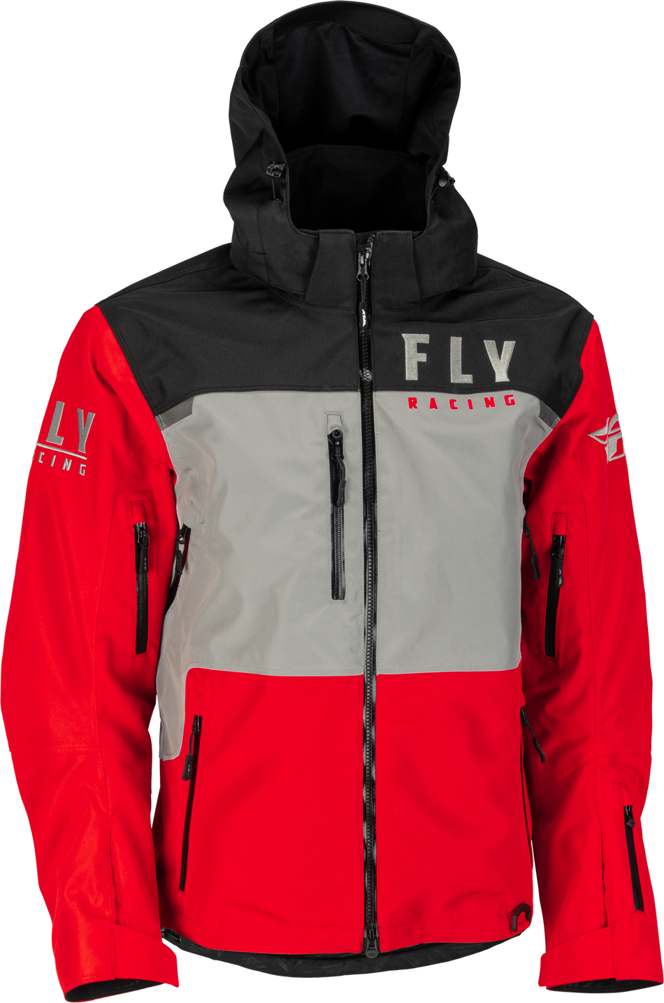 FLY RACING Carbon Jacket Red/Grey Lg 470-4134L