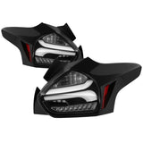 Spyder 15-17 Ford Focus Hatchback LED Tail Lights w/Indicator/Reverse - Black (ALT-YD-FF155D-LED-BK) 5085719