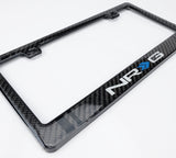 NRG Carbon License Plate Frame/ Fiber Poly Dip Finish Wet w/ NRG Logo CARB-P200NRG