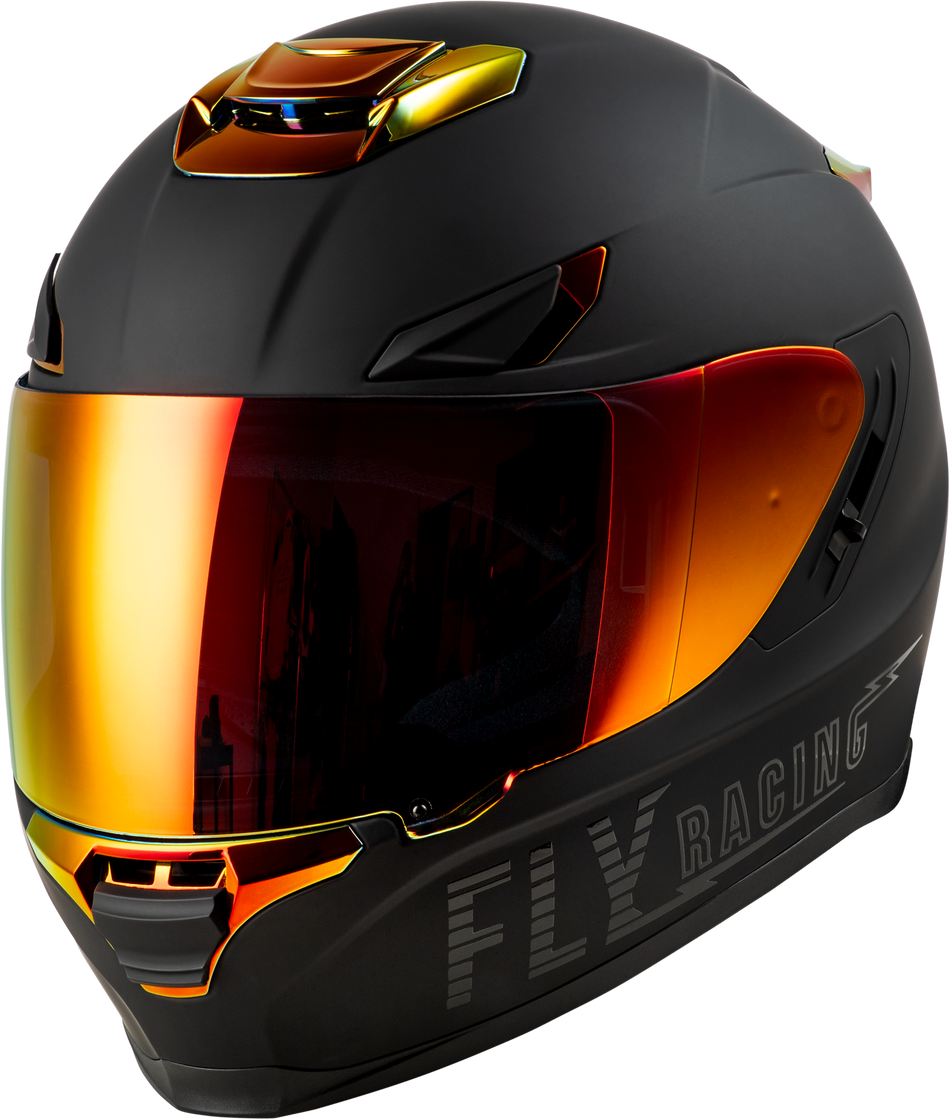 FLY RACING Sentinel Recon Helmet Matte Black/Fire Chrome 2x 73-84272X
