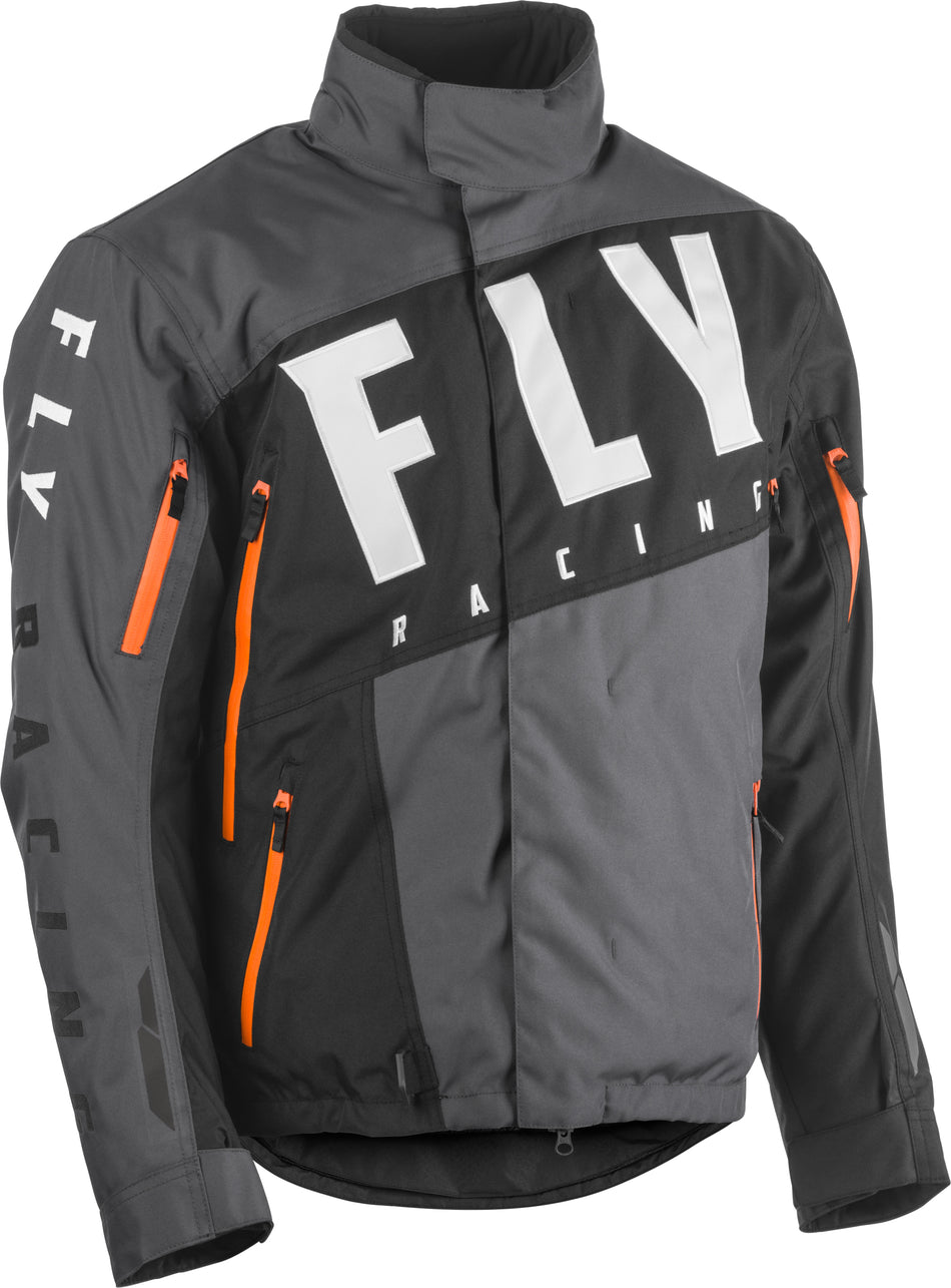 FLY RACING Fly Snx Pro Jacket Black/Grey/Orange Md 470-4111M