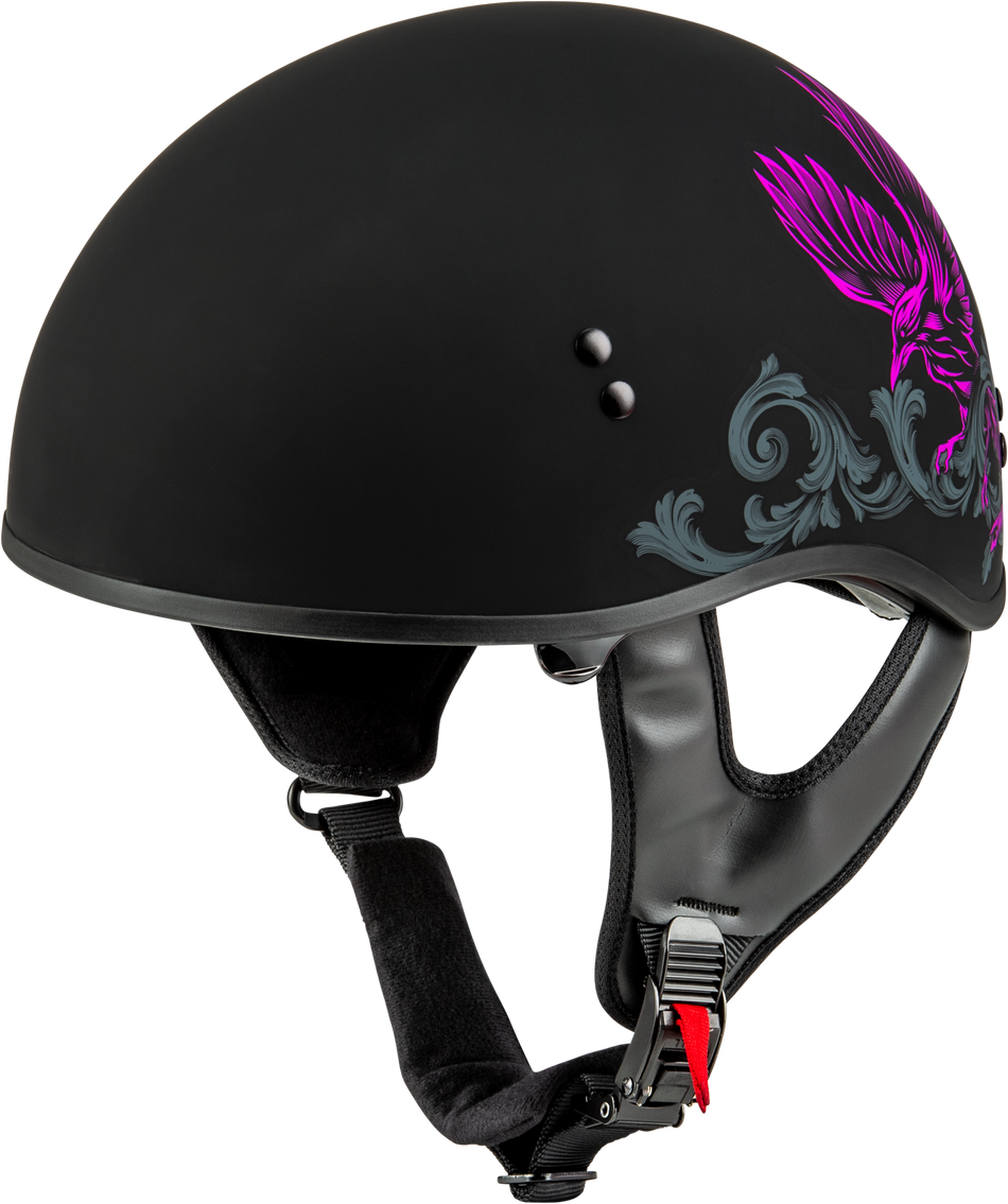 GMAX Hh-65 Corvus Helmet Matte Black/Purple/Grey Xl H16510966