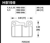 Hawk 77-88 Porsche 924 / 78-85 & 92-95 928 / 83-91 944 DTC-60 Rear Race Brake Pads KHB198G.685