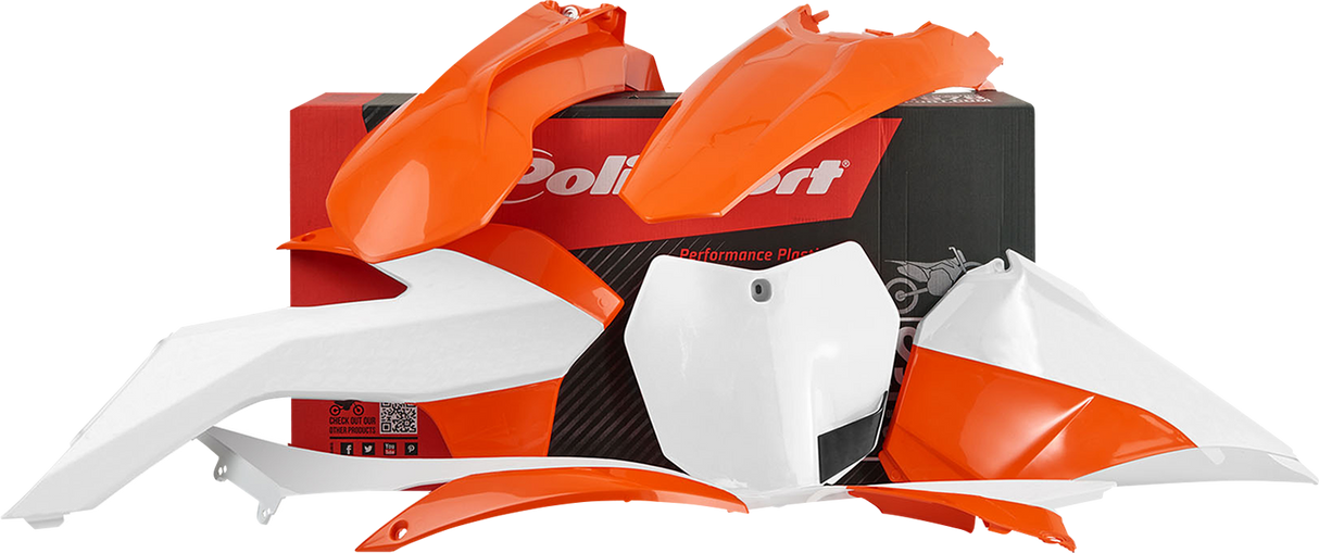 Kit de carrocería POLISPORT - '15 OEM naranja/blanco - SX/SX-F/XC 90638 