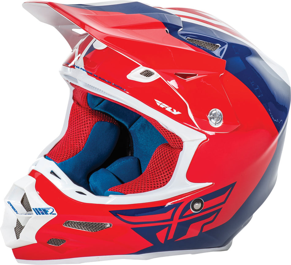 FLY RACING F2 Carbon Pure Helmet Red/Blue/White 2x 73-41222X