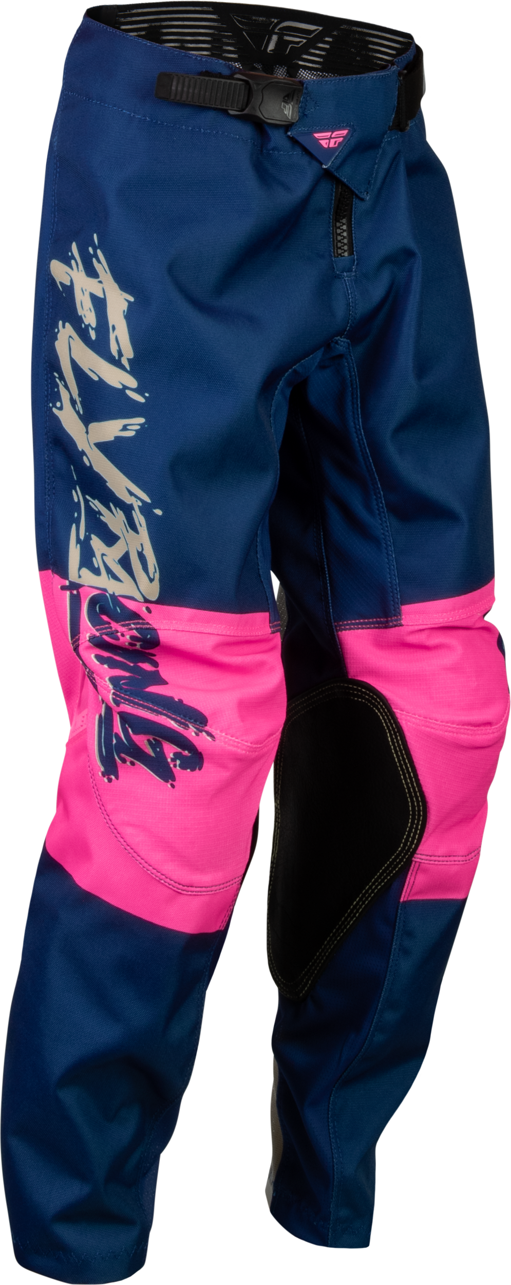 FLY RACING Youth Kinetic Khaos Pants Pink/Navy/Tan Sz 18 376-43418