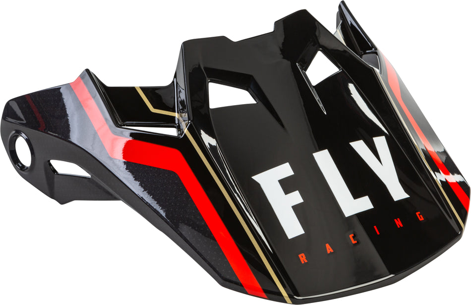 FLY RACING Formula Carbon Axon Helmet Visor Black/Red Yl-Sm 73-4725S