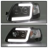 Spyder 97-03 Ford F-150 (After 6/1997) Light Bar Projector Headlights - Blk (PRO-YD-FF15097V2-LB-BK) 5084538