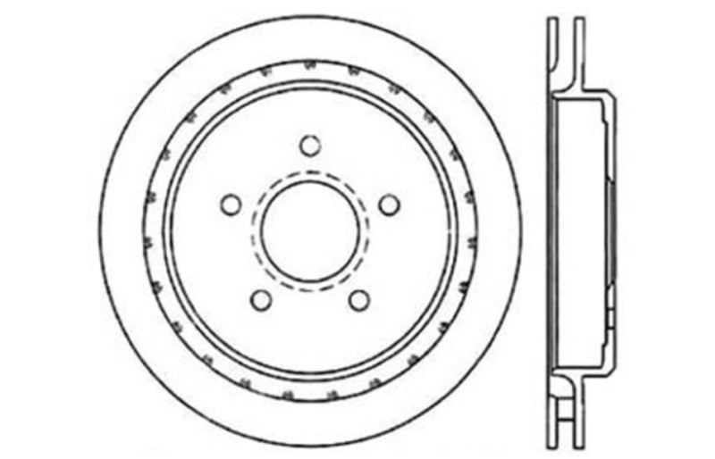 StopTech 97-10 Chevy Corvette Slotted & Drilled Rear Right Rotor 127.62062R